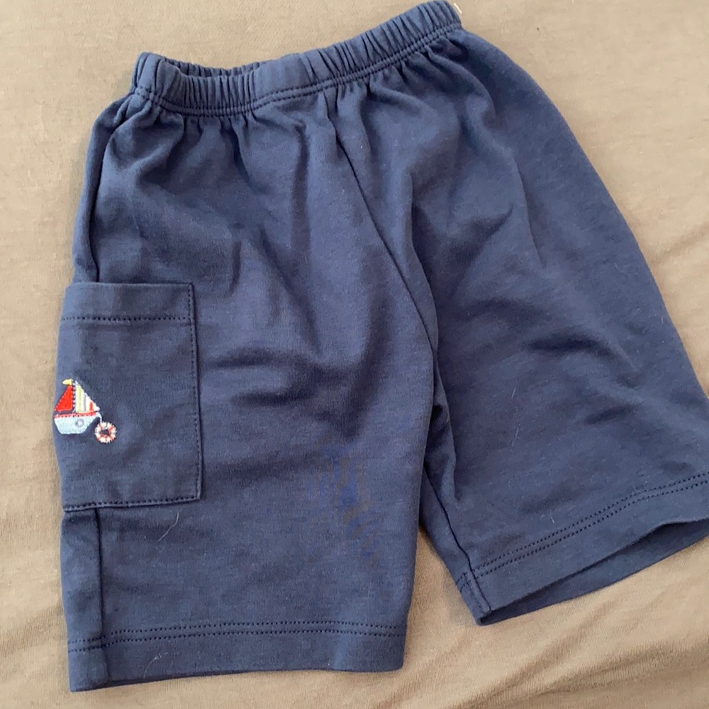 Navy baby shorts